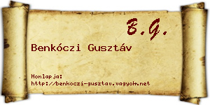 Benkóczi Gusztáv névjegykártya
